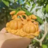 Calabaza tallada en madera de ciprés Ruyi Adornos Raíz de madera Tallado Simbolizando una cosecha abundante Caoba Decoración Artesanía para Sala de Estar del Hogar