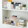 Armario con espejo para baño, caja de almacenamiento para pared, sin perforaciones, para artículos de tocador, cosméticos, lentes de contacto, desmaquillantes, algodón
