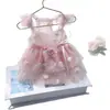 Vestido para Mascota con Falda de Tul de Rosa Tridimensional, Nuevo Estilo a la Moda para Perros Pequeños y Medianos como Teddy, Bichón y Schnauzer