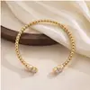 Pulsera con cierre de circonita chapada en oro real de 18K, pulsera de moda exquisita vintage, joyería elegante de lujo ligero de alta gama para mujer