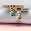 Tapón de Polvo para Teléfono Lindo Pe Ovalado Colgante Popular 2D Acrílico Transfronterizo Ty Diseño Plano de Gato