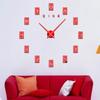 Reloj con marco creativo 3D y esfera, pegatinas de pared decorativas para sala de estar y dormitorio, reloj con espejo, moda sencilla