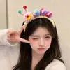 2026 Nueva Mascarilla de Lavado para Niñas Dibujos Animados Divertidos Diadema de Peluche Diadema de Invierno Pinza para el Cabello