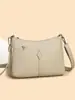 Bolsa Texturizada para Mãe de Meia-Idade Bolsa Pequena Couro Macio Feminina 2025 Nova Versátil Bolsa para o Dia a Dia Grande Capacidade Ombro Único Transversal