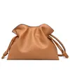 Bolso Cruzado de un Solo Hombro, Bolsa de la Suerte Mismo Estilo de Luo Jia, Bolso de Cuero Suave de Moda para Mujer, Bolso Cruzado Nube de Alta Gama de Gran Capacidad