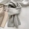 Bufanda de Punto Versátil Versión Coreana 2026 para Mujer, Ambiente Invernal, Color Sólido, Sencilla, Suave, Cálida, Bufanda Pequeña para el Cuello Estilo Perezoso