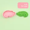 Formas de biscoito série répteis cobra tartaruga padrão de desenho animado realista crocodilo fondant geckos forma de biscoito impressa