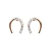 Pendientes Exquisitos Pequeños en Forma de U con Aguja de Plata 925 Moda Coreana Pendientes Dulces Pendientes Sencillos Nuevo Estilo para Mujer