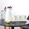 Jarra de Cerámica Elegante de Gran Capacidad para Agua Fría para Uso Doméstico, Tetera de Vidrio Resistente a Altas Temperaturas para Almacenamiento de Agua