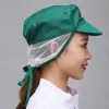 Gorra de trabajo para fábrica de alimentos al por mayor gorra de red para procesamiento de alimentos gorra de red blanca para mujer gorra de taller con cordones gorra de chef para cantina de hombre