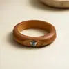 Pulsera de flor de madera degradada de resina de estilo étnico europeo y americano, pulsera nicho vintage transfronteriza, joyería de moda retro para mujer