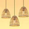 Lustre de Rattan a Bateria Novo Transfronteiriço à Prova d'Água LED para Exterior Sala de Estar Pátio Sala de Jantar Acampamento Lâmpada Decorativa