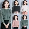 Blusa de Gasa de Manga Larga para Mujer 2026 Nueva Moda Holgada Elegante con Volantes de Lunares Camisa Elegante Blusa de Moda
