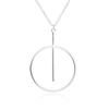 Collar de acero inoxidable con diseño de nicho para mujer, cadena de clavícula redonda geométrica, temperamento simple, regalo de cumpleaños para novias, venta al por mayor