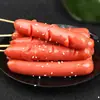 60 Salchichas para Hot Dog, Salchichas a la Parrilla Estilo Taiwanés, Salchichas Crujientes de Jamón, Salchichas para Barbacoa, Salchichas Asadas a la Mano, 15 Salchichas Rojas