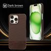 Adecuado para iPhone16ProMax Funda de Teléfono Costuras de Tela Cuero Liso Antideslizante Apple 15 Funda Protectora de PC Resistente a Caídas 14