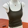 Camisola de cashmere de fio fino de algodão de Xinjiang, costas cruzadas, cor sólida simples, alças finas, modeladora e sutilmente estilosa 28115