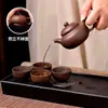 Tetera Yixing Zisha tamaño pequeño para Romper el Té Kung Fu Juego de Té traje Hogar Barro Zhu Xi Shi Antigua Hecha a mano Rompeaguas
