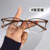 Nuevo marco de gafas tr90 mariposa color degradado retro ojo de gato marco pequeño para mujer pata de media bisagra con marco para miopía gafas