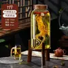 Garrafa de Vinho Especial para Infusão de Vinho, Garrafa de Vinho Selada de Alta Qualidade com Torneira, Garrafão de Vinho de Ginseng 5kg, Garrafão de Vinho, Recipiente de Barril de Vinho