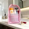 Bolsa de maquillaje de viaje, bolsa portátil impermeable para guardar cepillo de dientes, bolsa de aseo de malla plegable para viaje de negocios, fácil de llevar