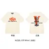 Nueva Camiseta Vlone Jerry Grande V Humo Reflectante Holgada de Manga Corta Flor de Cerezo Pareja Streetwear de Moda