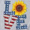 Estación independiente transfronteriza Europa y Estados Unidos AMOR girasol impresión de estrella de cinco puntas moda cuello redondo manga corta camiseta casual Amazon