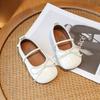 Zapatos para niños con lazo pequeño fragante, zapatos para niños estilo coreano de cuero rojo, zapatos de princesa para niñas, flats de suela blanda, zapatos de cuero para niños medianos y grandes