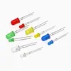 LED diodo emissor de luz de cabeça redonda para lâmpada F3 3mm vermelho verde azul amarelo laranja branco roxo destaque indicador lâmpada LED reta