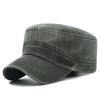 Sombrero plano de protección solar para actividades al aire libre, de primavera y verano, con letras bordadas, deslavadas y modernas.