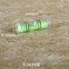 Instrumento de medición de nivel doble burbuja horizontal burbuja horizontal 9.5*40MM nivel verde ferretería accesorios de fontanería