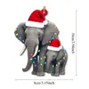 Decoraciones Navideñas de Animales, Nuevos Adornos Navideños de Madera Transfronterizos, Adornos Colgantes Navideños de Gato en Taza de Té Negra