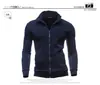 Nuevo Sudadera con Capucha Deportiva para Hombre con Cuello Alto y Cremallera Chaqueta con Capucha y Cremallera para Hombre Cárdigan de Color Sólido para Hombre Manga Larga