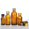 Botellas de vidrio para aceites esenciales en stock, botellas gotero selladas a prueba de luz con puntas de goma, botellas de suero engrosadas, botellas dispensadoras de vidrio para cosméticos