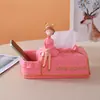 Caja de Papel Creativa para Sala de Estar Caja de Papel de Lujo Ligero para Sala de Estar Adornos Creativos de Almacenamiento Caja de Pañuelos Jarrón Decorativo para el Hogar