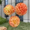 3 Flores Bola de Neve Artificiais na Cor Creme, Flores Artificiais para Casamento e Decoração de Casa, Atacado