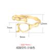 Anillo de plata esterlina s925 para hombres y mujeres, soporte vacío, antiguo soporte de anillo de bambú con encanto, antiguo soporte de plata de jade y ágata dorada, 6 x 8, 7 x 9 x 11