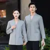 Ropa de Trabajo para Personal de Limpieza de Propiedades Qingyang Manga Larga Otoño e Invierno Centro Comercial Hotel Mesero Habitación de Huéspedes Ama de Llaves