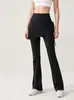 Pantalones de Yoga para Mujer para Verano y Otoño, Pantalones-Falda Deportivos Dos en Uno con Característica de Levantamiento de Glúteos, Conjunto Deportivo de Pantalones Acampanados Ajustados para Pilates