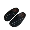 Pantuflas de Fieltro con Lunares Retro 2026 con Felpa para Mujer, para Usar al Aire Libre, Suela Gruesa, Cálidas, Casuales, Slip-on Perezosas, Puntera Cerrada, de Algodón