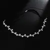 Faixa de Cabelo Simples Estilo Coreano Cravejada com Diamantes Acessórios de Cabelo Elegante Faixa de Cabeça Feminina Cravejada com Diamantes para Noivas Presente de Dia dos Namorados H008
