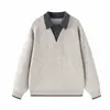 Yidao Vintage Otoño 2026 Nueva Colección: Suéter de punto con cuello de dos piezas estilo Old Money para hombre, suéter de punto retro con retazos