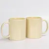 Caneca de cerâmica revestida bege para sublimação térmica caneca bege para transferência térmica em branco 11oz caneca imprimível consumíveis para canecas