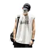 Camiseta sin mangas de marca moderna para hombre 2026 Verano Nuevo estilo Corte de hombro ancho Manga corta Holgada Moda Chaleco deportivo para hombre