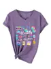 Literalmente do Século XX Amazon Ebay Site Independente Camiseta Casual da Moda para Mulheres com Decote V e Manga Curta