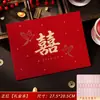 Fabricante atacadista de livros de presentes de casamento com capa mole, livros de presentes para convidados estilo chinês com carimbo dourado, livros de assinatura com capa mole para registrar lembrancinhas