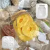Molde Squishy de Fruta enlatada Piña Tostada con Queso Pan Triangular Realista Molde de Silicona Hecho a Mano DIY