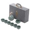 Juego de té kung fu de cerámica Ge Kiln, caja de regalo, tetera de viga de alta gama, combinación de cenicero, regalo de negocios, personalización