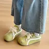 Estilo Coreano 2026 Nuevo Verano Otoño Casual Versátil Cómodo Suela Suave Zapatillas de Lona Mujer Super Bonitas Kiwi Zapatillas de Entrenamiento Alemán