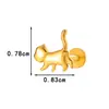 Hensen G23/F136 Aleación de Titanio Joyería para Piercings Forma de Animal de Alta Gama Barra Roscada Interna Uña de Labio Uña de Hueso de Oreja